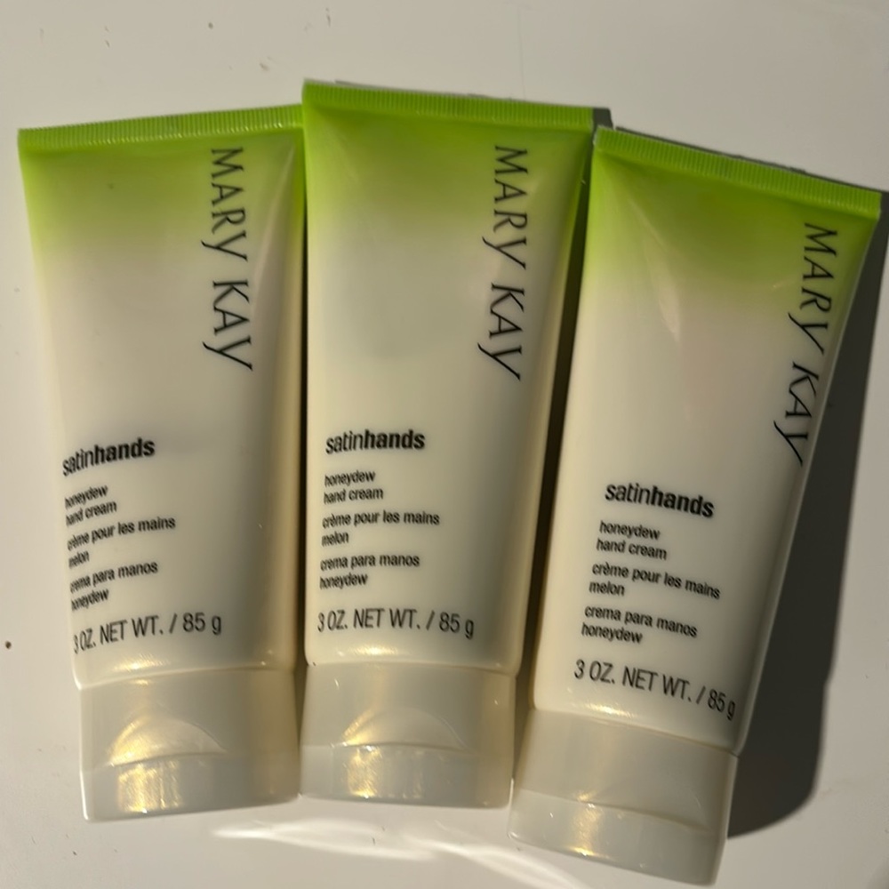 MARY KAY LOT OF 3 SATIN HANDS HONEYDEW HAND CREAM